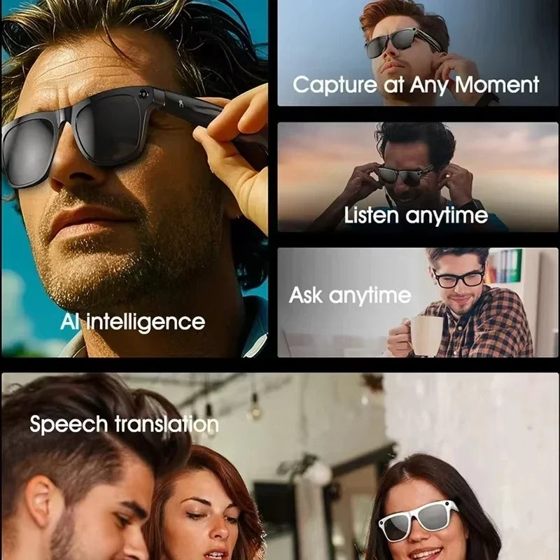 OPPO AI Smart Glasses 4K HD - Photochromic Bluetooth Calling Eyewear - Maliame Store