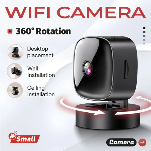 Mini caméra IP Wifi 2,4G 1080 HD Micro caméscope Rotatif 355° Caméra de surveillance vidéo de sécurité Maison Intelligente