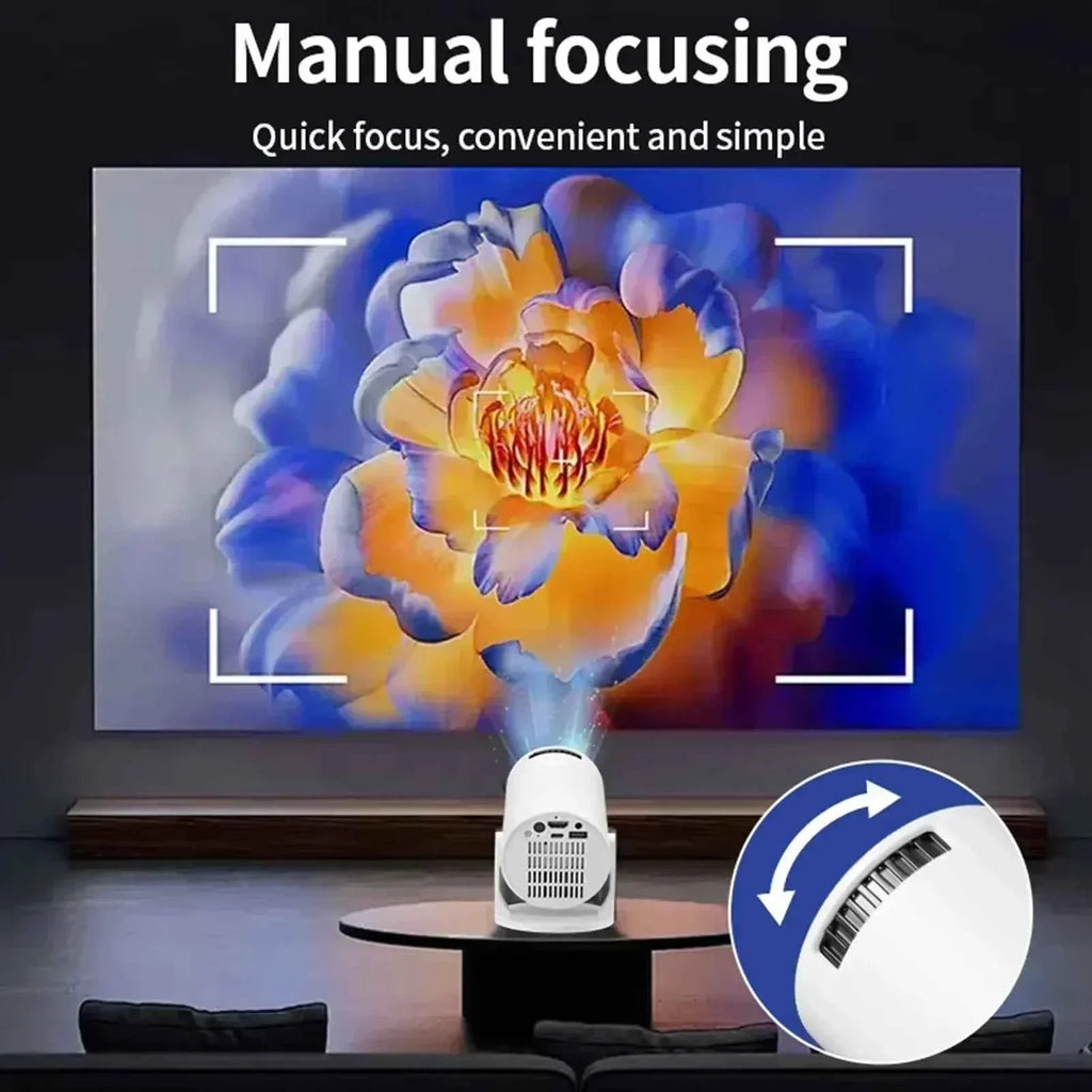 Projector HY300 4K Android 11 Dual Wifi6 260ANSI Allwinner H713 BT5.0 1080P 1280*720P Home Cinema Outdoor Projetor - Maliame Store