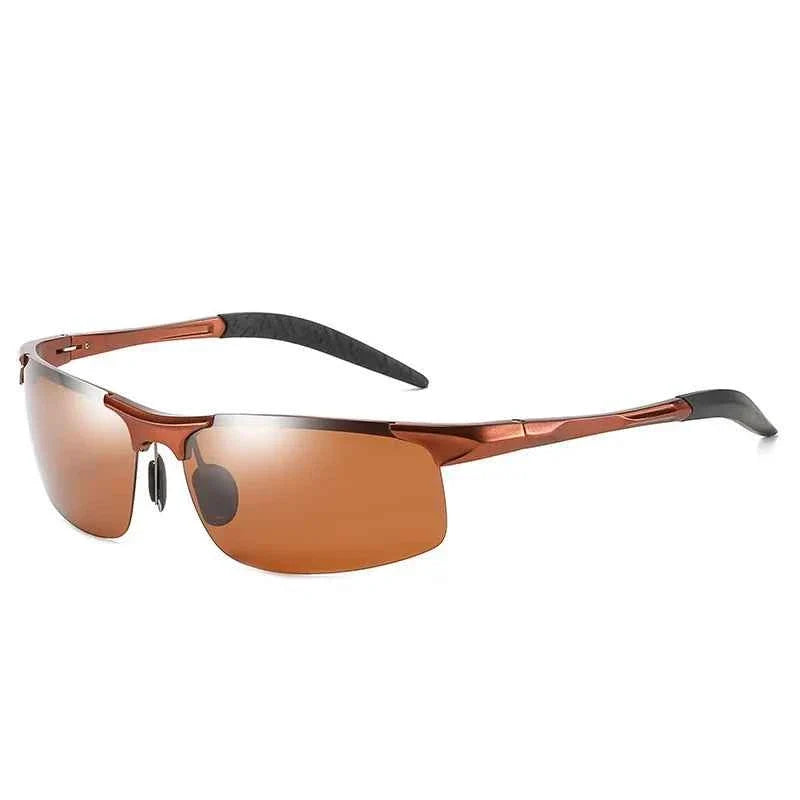 VCKA Men Alloy Half Frame Myopia Sunglasses Women Sports Drive Polarized Custom Prescription Goggles -0.5 to -6.0 - Maliame Store