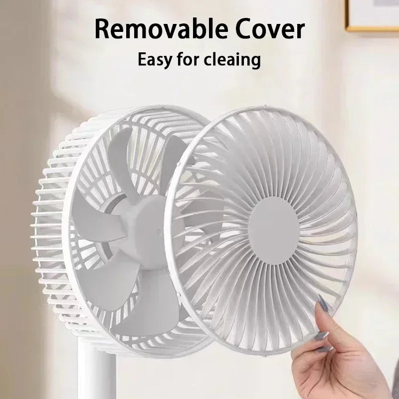 Ventilateur de table portable rechargeable, mini ventilateur USB 8 pouces pour la maison, le bureau, le camping, ventilateur rafraîchissant avec minuterie oscillante