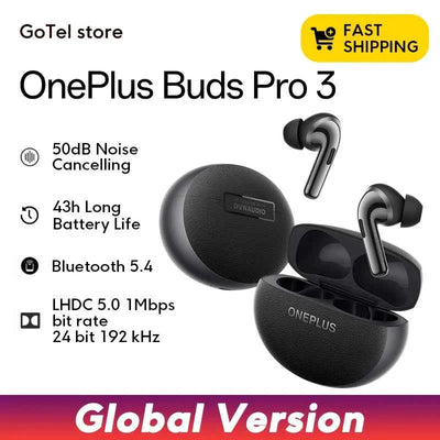 Auriculares Bluetooth OnePlus Buds Pro 3 TWS con cancelación de ruido ANC de 50 dB y 43 h de duración de batería para OnePlus 13 (versión global)