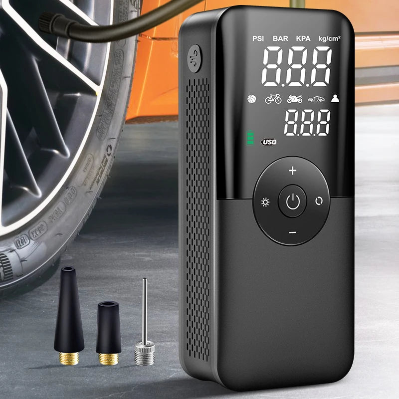 CARSUN Rechargeable Air Pump Tire Inflator Portable Compressor Digital Cordless Car Tyre Inflator For Motocycle Bicycle Balls - Maliame Store