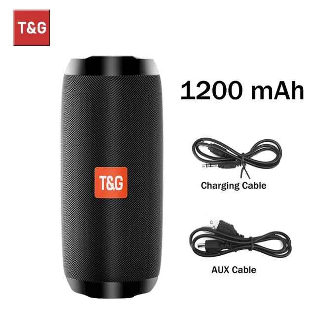Bluetooth Speaker T&G TG117 Portable TWS Sound Box Waterproof Loudspeaker Outdoor Stereo Surround Speakers Support TF FM Radio - Maliame Store