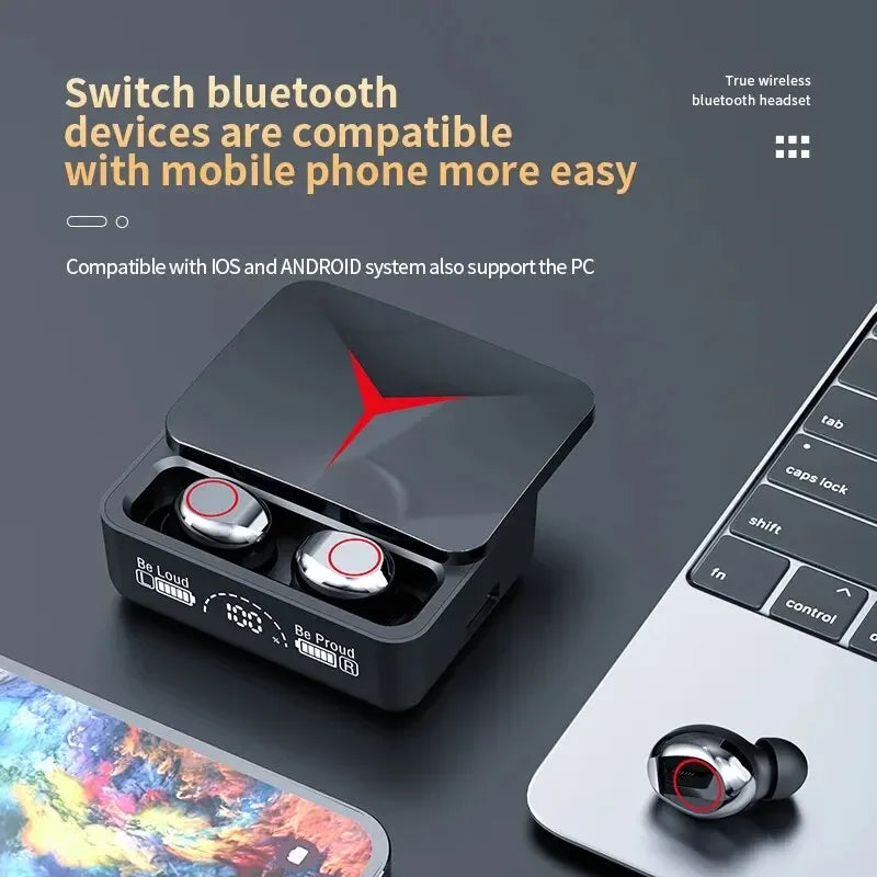 Original TWS M90 Wireless Headphones Gaming Earphones Bluetooth 5.3 Sport Earbuds with Mic Wireless Headset for Smartphone - Maliame Store