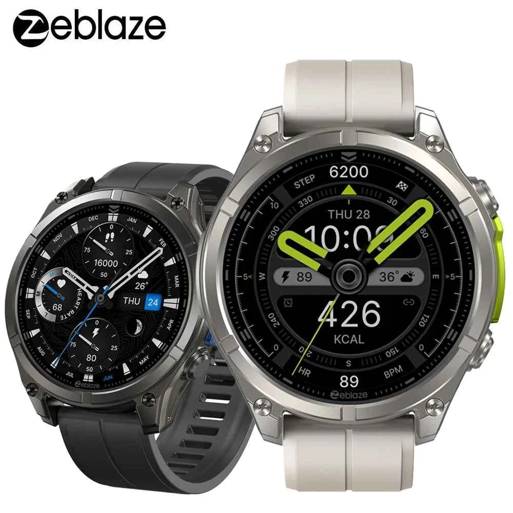 Zeblaze Vibe 8 Smart Watch 1.43" AMOLED Sapphire Screen 5ATM IP69K Waterproof Built-in Flashlight Bluetooth Calling Smartwatch - Maliame Store