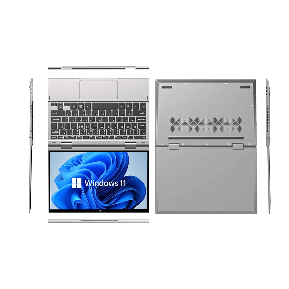 2-in-1 Touch Screen Tablet Laptop 10.9-inch 360° Flip Notebook Intel N95 12GB DDR5 1TB SSD HD Camera Backlit Keyboard Laptop
