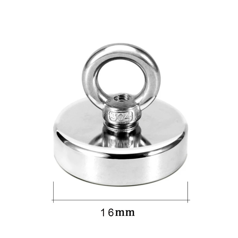 Super Strong Neodymium Fishing Magnets Heavy Duty imanes Magnet with Countersunk Hole Eyebolt for Salvage Magnetic Fishing - Maliame Store