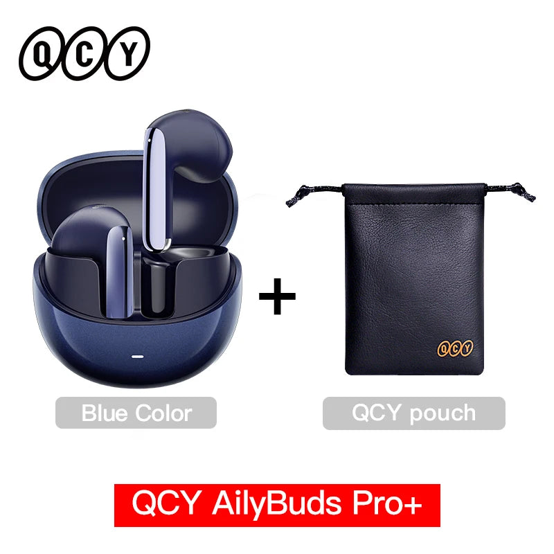 QCY HT10 AilyBuds Pro+ ANC Wireless Earphone Hi-Res Audio with LDAC Bluetooth 5.3 Earbuds 6 Mic AI HD Call Multipoint Connection - Maliame Store