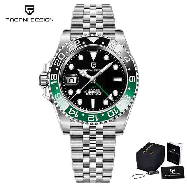 PAGANI DESIGN V3 Version GMT Watches Men's Luxury Sapphire Automatic Mechanical Watch 40MM Stainless Steel Waterproof Watch - Maliame Store