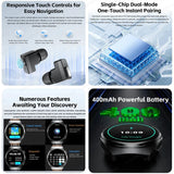 Montre intelligente pour seniors avec écouteurs intégrés