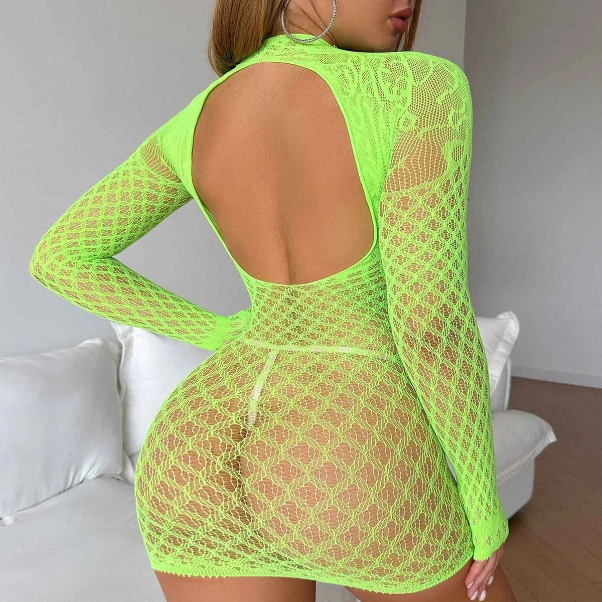 Transparent Bodystocking for Women - Fishnet Lingerie Dress Outfits - Maliame Store