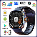 Montre Intelligente 5G/4G Tout Réseau Appel Vidéo sur Grand Écran HD 2,40 pouces 720*720 8 Go+128 Go de RAM Google Play WIFI GPS Smartwatch 2100 mAh