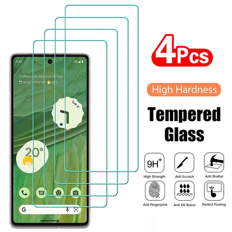 4PCS Tempered Glass for Google Pixel 9 10 8 Pro 9A 8A 7 7A 6 6A 5 4A 4 XL 3 Protective Transparent Screen Protector Film Glass - Maliame Store