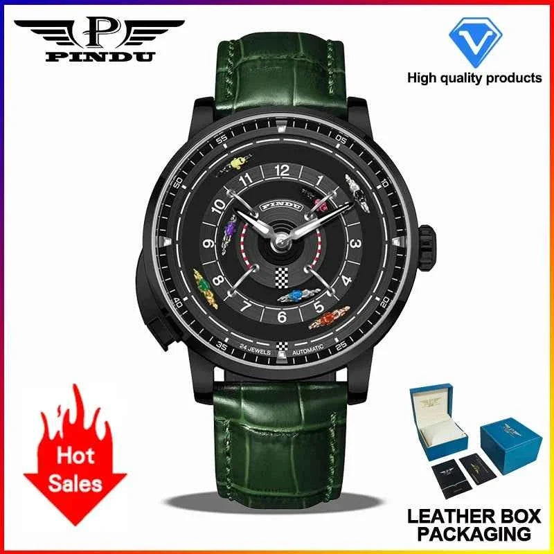 Pindu Horse Gambling Series Men's Full Automatic Mechanical Watch European Racing Roulette Entertainment Design Party Watch - Maliame Store