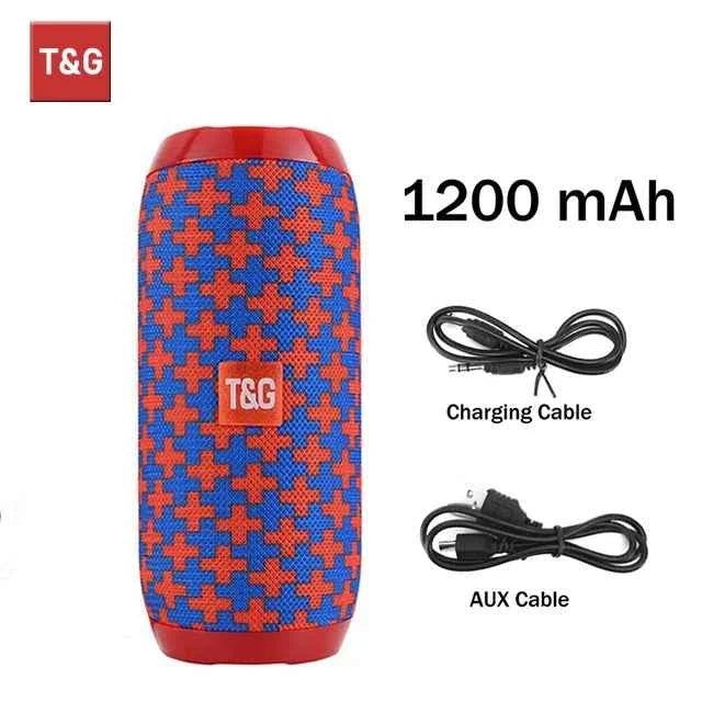 Bluetooth Speaker T&G TG117 Portable TWS Sound Box Waterproof Loudspeaker Outdoor Stereo Surround Speakers Support TF FM Radio - Maliame Store