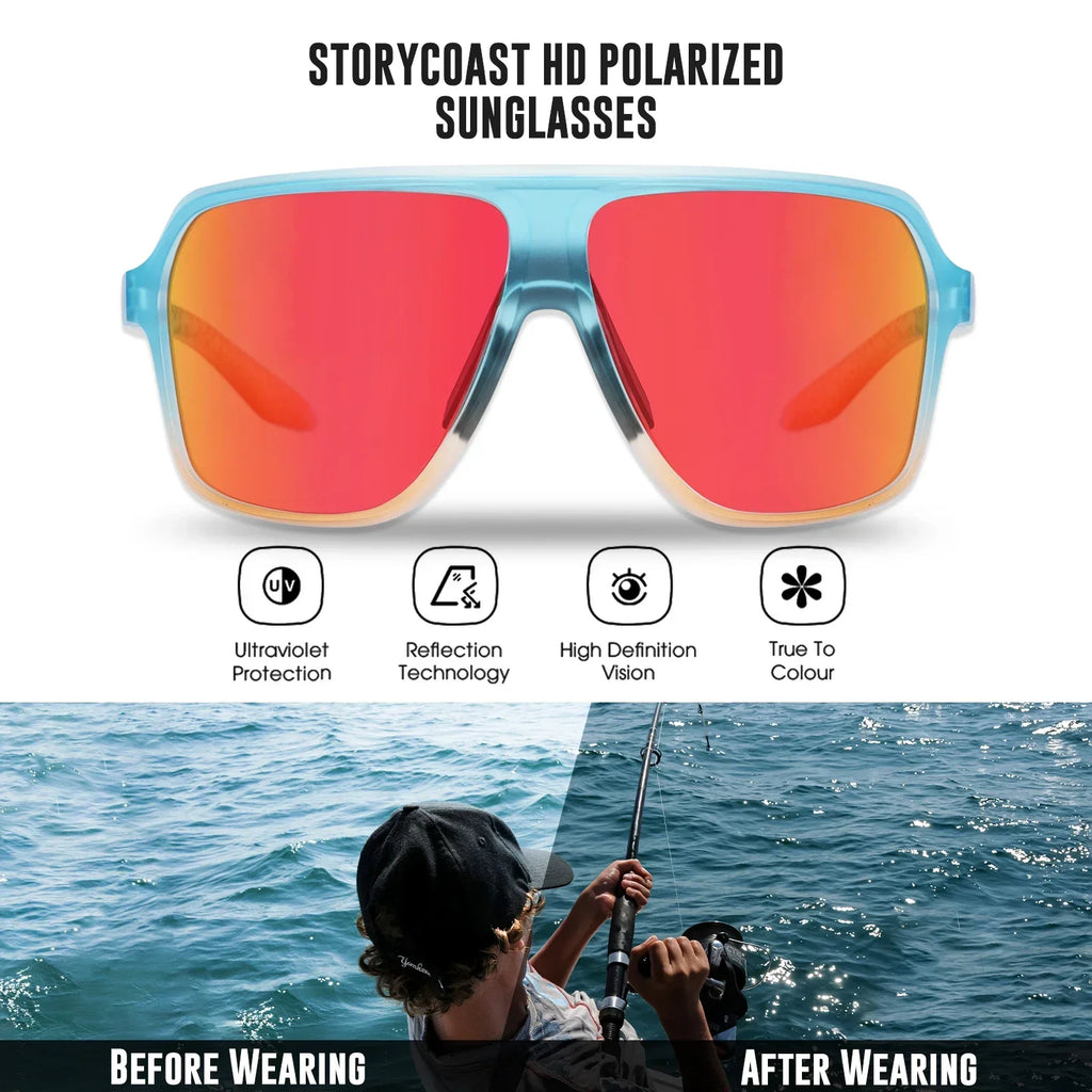 Scvcn Polarized Fishing Sunglasses Outdoor Sport Entertainment Glasses Outdoor Cycling Road Bike UV400 Protective Frame Glasses - Maliame Store