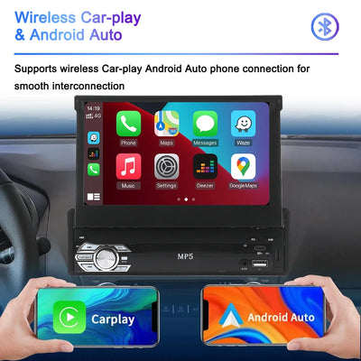 Universal 1 Din Retractable autoradio