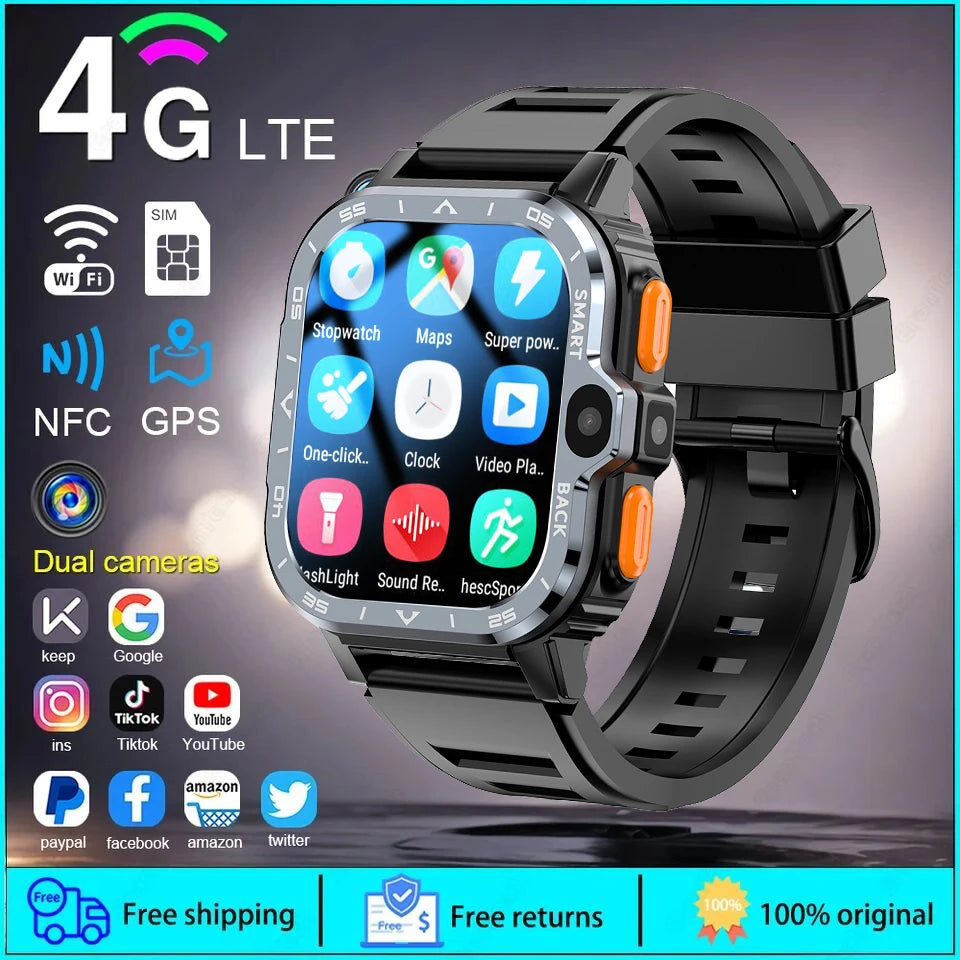 New For XIAOMI PGD Android Smart Watch Men GPS 16G/64G ROM Storage HD Dual Camera  2G 4G SIM WIFI Wireless Fast Internet Access - Maliame Store