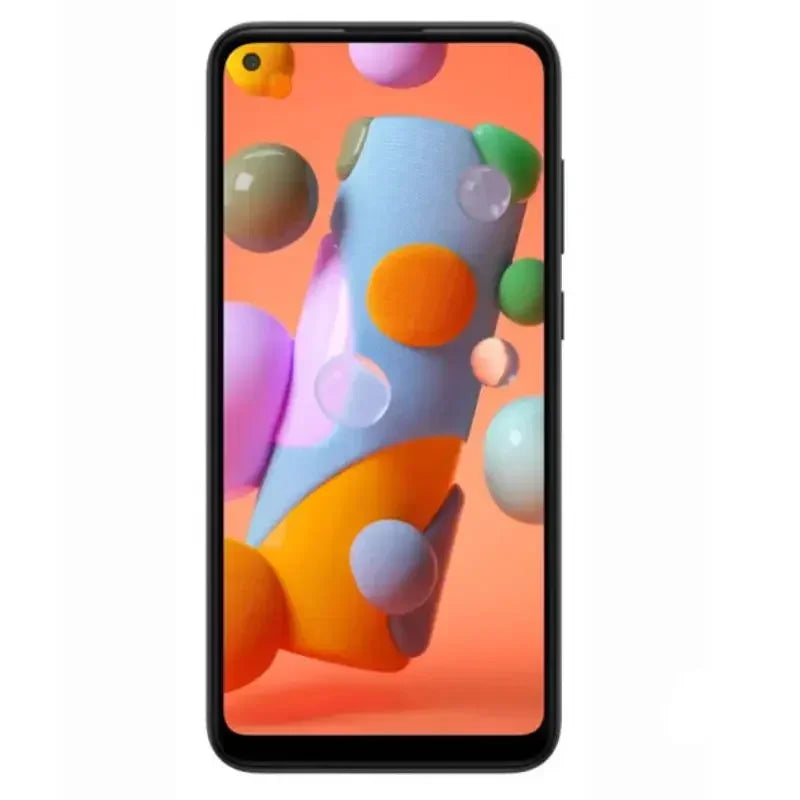 Samsung A11 4G, smartphone Android, écran LCD 6,4 pouces, 3 Go de RAM, 32 Go de ROM, batterie 4000 mAh, appareil photo 13 MP, débloqué, d'occasion. 