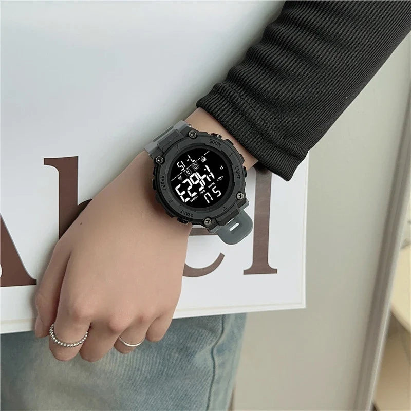 Men's Watches | Led+Timer+Stopwatch+Alarm Clock | Lightweight and Resistant to Falling | Men's and Women's Gym Outdoor Universal Fashion Electronic Watch - Maliame Store