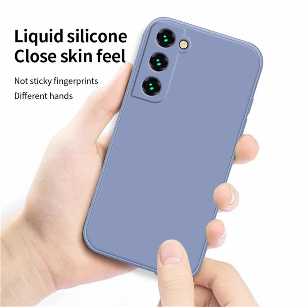 luxury Liquid Silicone Case for Samsung S25 S24 Galaxy S20 S21 S22 S23 FE Plus Note10 20 A52 A31 A41 A71 A51 A72 A70 A50 Coque - Maliame Store
