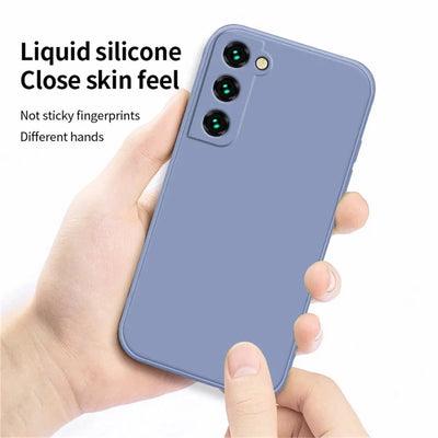 Luxury Liquid Silicone Samsung Galaxy Case for S25, S24, S23, S22