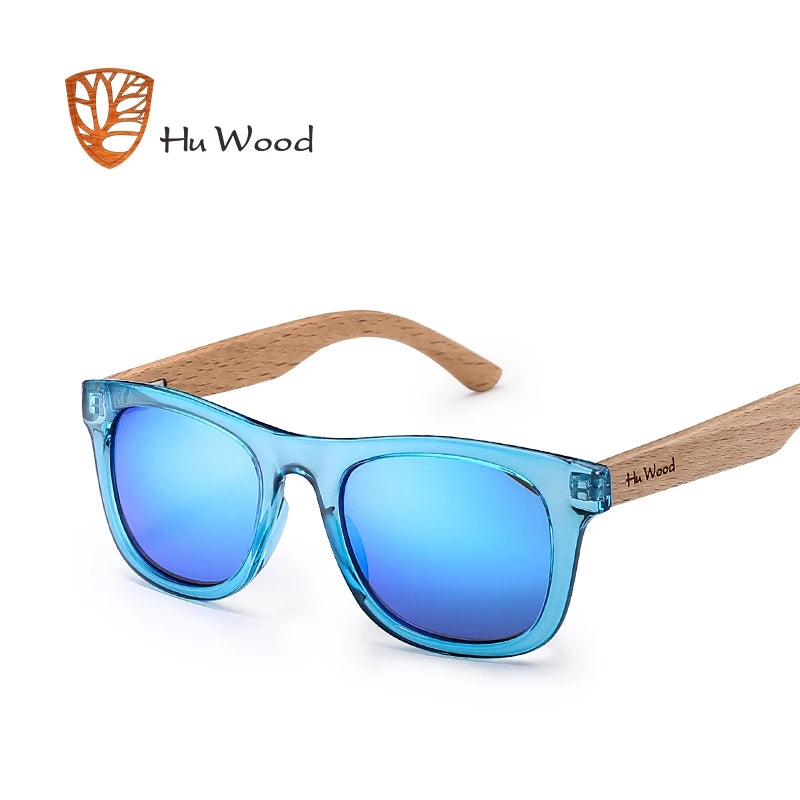 HU WOOD Brand Design Kids Children Sunglasses Multi-color Frame Wooden Sun Glasses For Child Boys Girls Sunglasses Baby GR1001 - Maliame Store