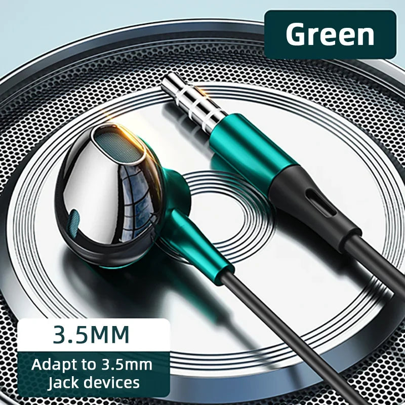 USB Type C Headphone HiFi Bass Stereo Volume Control Mic 3.5mm Wired Earbuds For Galaxy S24 S23 S22 S21 Ultra iPhone 15 Pro Max - Maliame Store