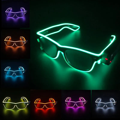 Lunettes LED lumineuses sans fil