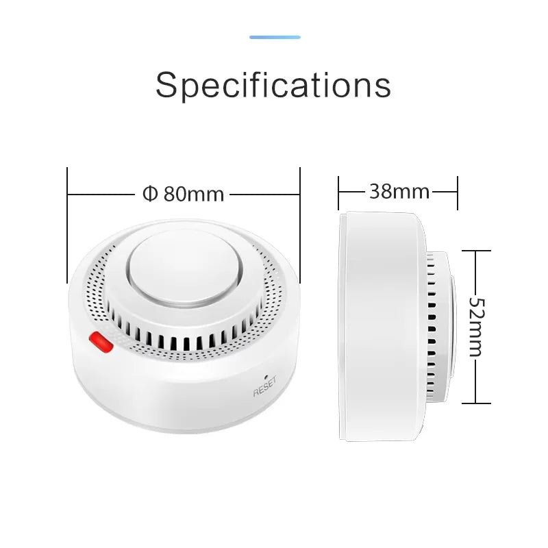 Tuya Smart WiFi Smoke Sensor Fire Protection Smoke Detector 85dB Sound Security System Firefighters  Smartlife APP Control - Maliame Store