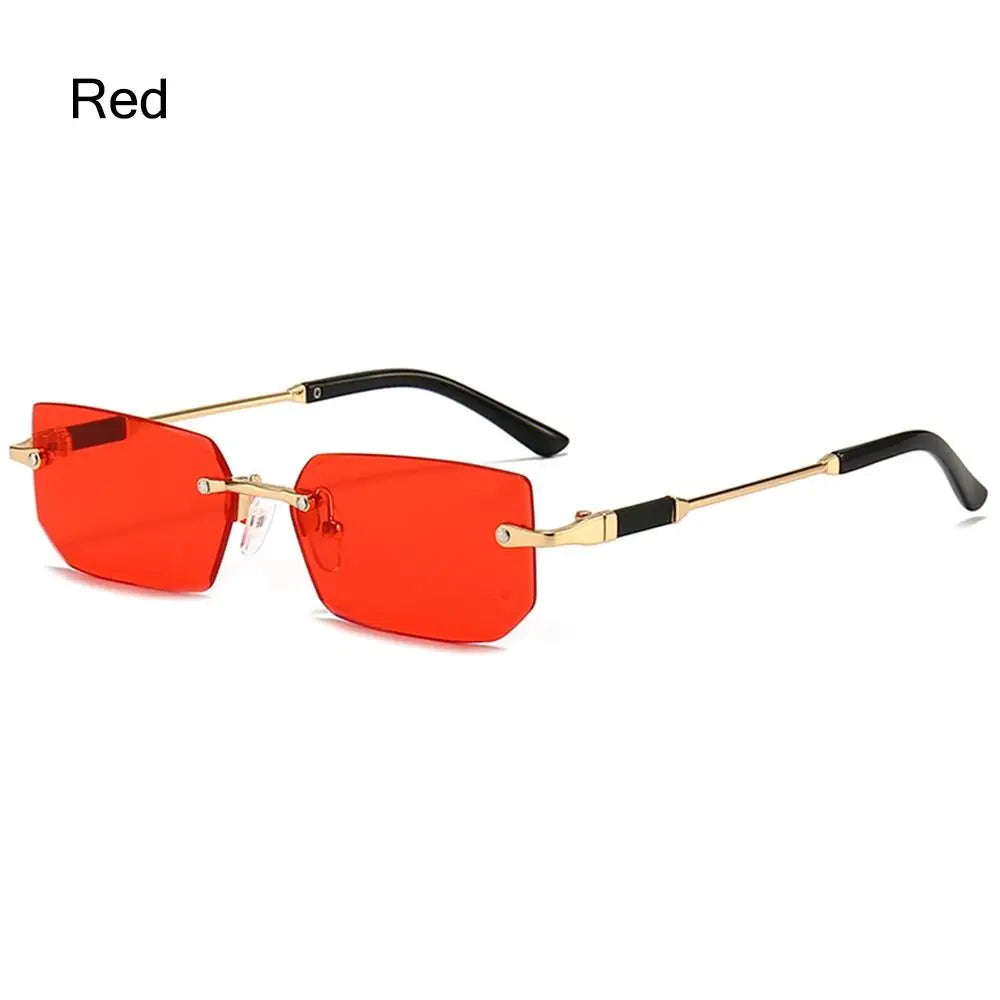Y2K Shades Eyewear Rimless Rectangle Sunglasses for Women & Men Frameless Sun Glasses UV400 Protection Fashion Accessory - Maliame Store