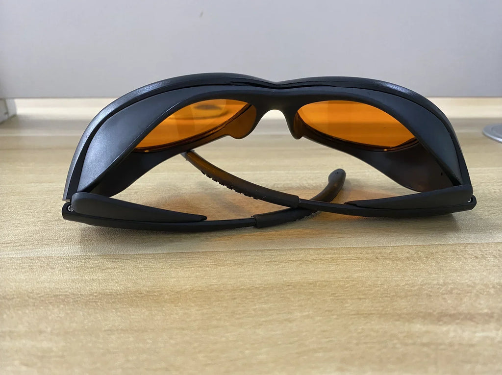 LSG-9 190-490nm OD6+ CE For 405nm 445nm 450nm 473nm violet and blue laser safety glasses VLT 50%  With Case and Cloth - Maliame Store