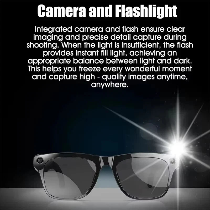 OPPO AI Smart Glasses 4K HD - Photochromic Bluetooth Calling Eyewear - Maliame Store