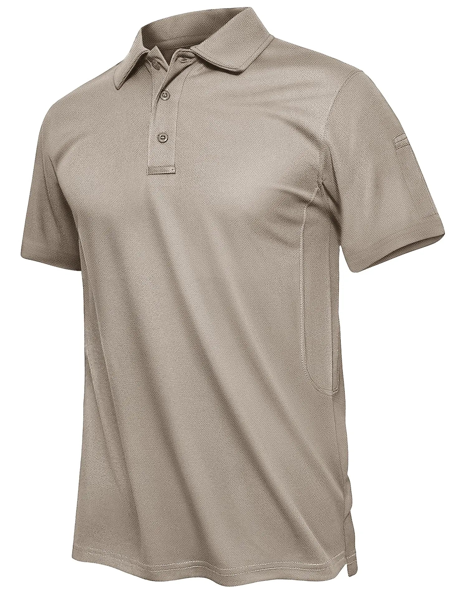 TACVASEN Summer Polo Tee Shirts Men's Short Sleeve Quick Dry T-shirt Breathable Work Shirt Fishing Hiking Golf Polos Top Man - Maliame Store