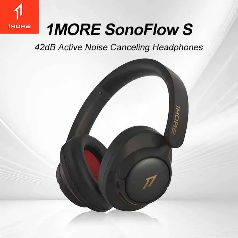 1MORE SonoFlow S Active Noise Canceling Wireless Headphones 42dB ANC Bluetooth Headsets Hi-Res Audio 90H Playtime - Maliame Store