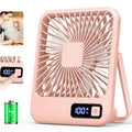 Ventilateur Bureau Pliable USB Rechargeable – 5 Vitesses, Inclinaison 180°, Affichage Batterie