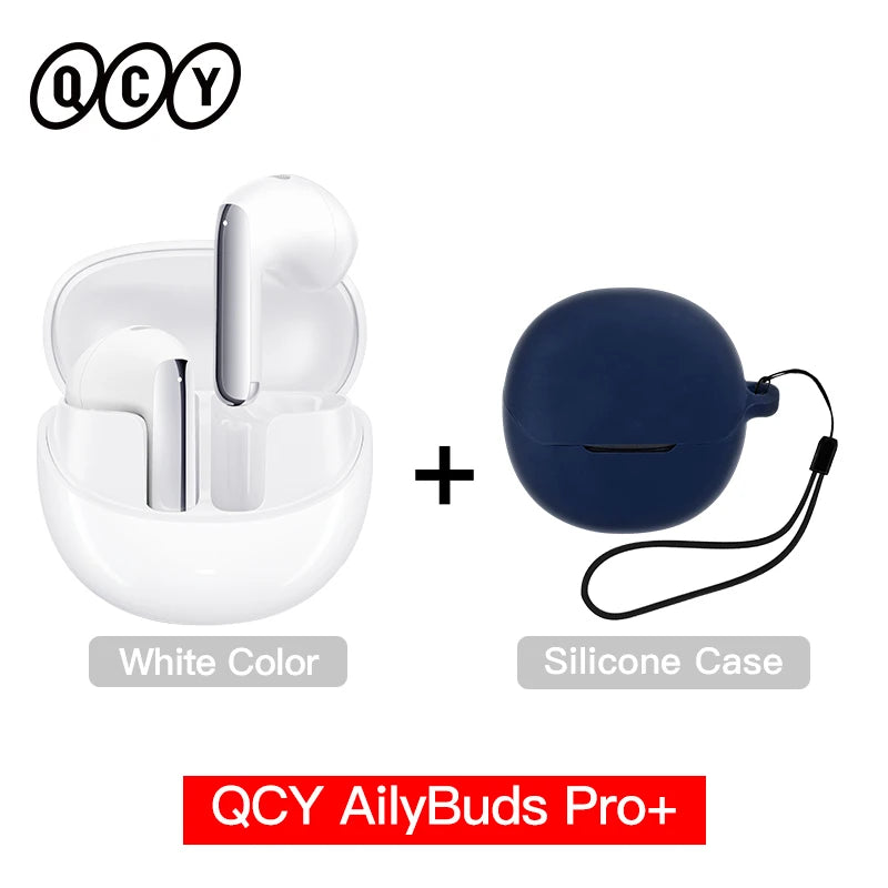 QCY HT10 AilyBuds Pro+ ANC Wireless Earphone Hi-Res Audio with LDAC Bluetooth 5.3 Earbuds 6 Mic AI HD Call Multipoint Connection - Maliame Store