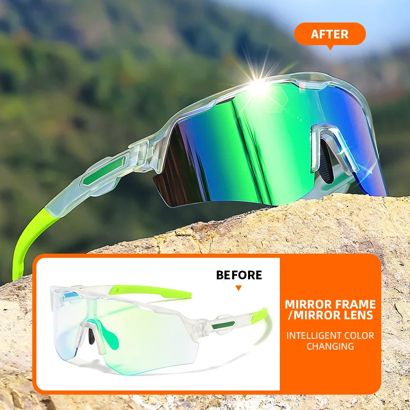 2026 New style Color Changing Photochromic Glasses for Men & Women - Oversized PC Lens, Composite Frame, UV400 Protection - Maliame Store