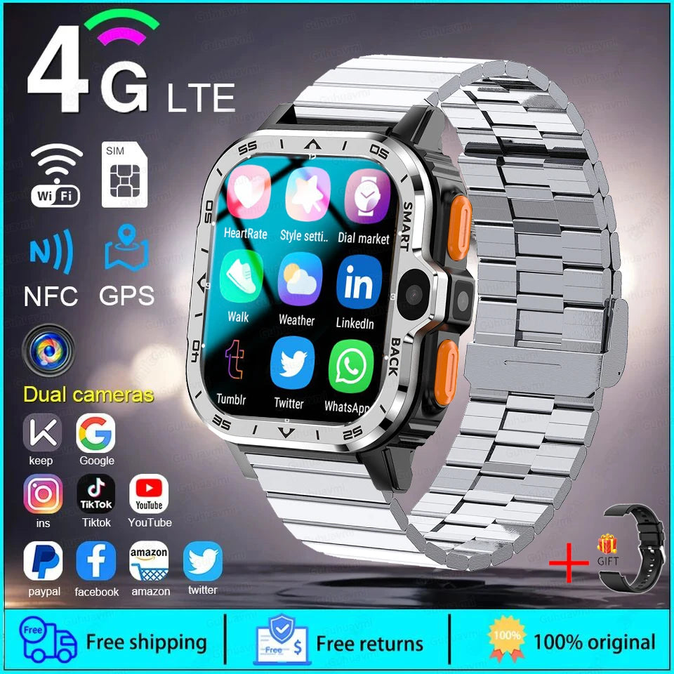 New For XIAOMI PGD Android Smart Watch Men GPS 16G/64G ROM Storage HD Dual Camera  2G 4G SIM WIFI Wireless Fast Internet Access - Maliame Store