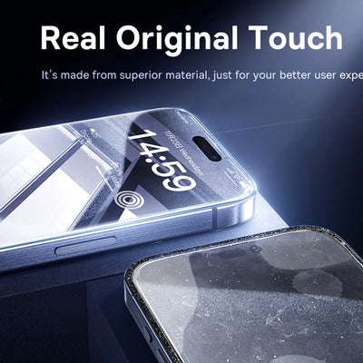 Film de protection d'écran en verre trempé Baseus pour iPhone 15 16 17 Pro Max