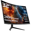 KTC 32 inch 240Hz Curved Gaming Monitor 1500R 1080P 125% sRGB 1ms, Freesync/G-sync HDR10,HDMI/DP/USB Ports VESA,Tilt Adjustable, Maliame Store
