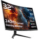 KTC 32 inch 240Hz Curved Gaming Monitor 1500R 1080P 125% sRGB 1ms, Freesync/G-sync HDR10,HDMI/DP/USB Ports VESA,Tilt Adjustable,