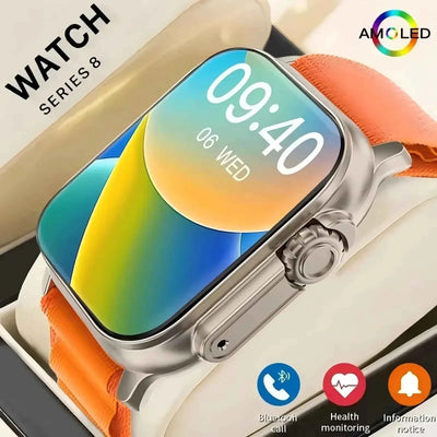 Reloj inteligente T900 Ultra original de 49 mm para hombre y mujer: llamadas Bluetooth, música Bluetooth, juegos, carga inalámbrica, NFC para Android e iOS.
