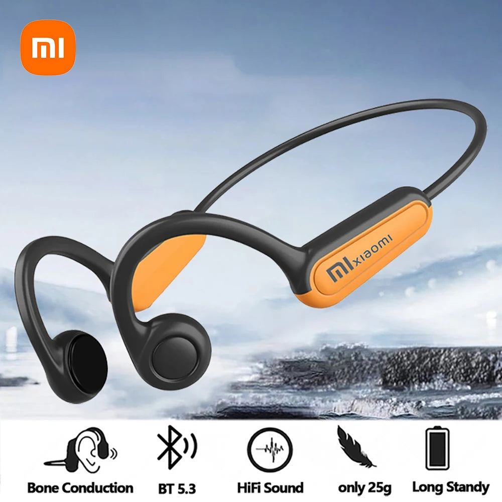 Xiaomi Mijia Bone Conduction Earphones Bluetooth 5.3 Sports Wireless Headphones Ear Hook Waterproof Headset for Running Driving - Maliame Store