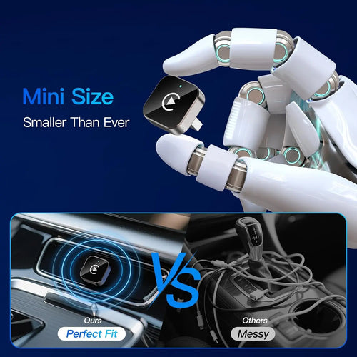 Adaptateur CarPlay sans fil (version 2026 améliorée) pour Apple iPhone et Android, petite taille, Plug and Play, connexion sans fil rapide et stable
