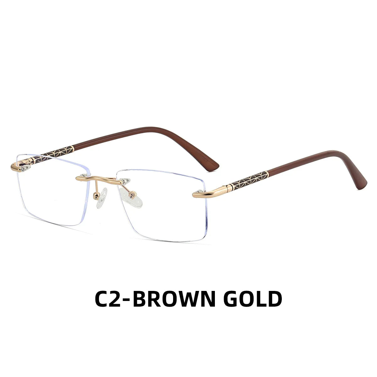 JMISUS Progressive Eyeglasses for Men Women Rimless Rectangle Optical Glasses Multifocal Lenses for Reading and Computer Use - Maliame Store