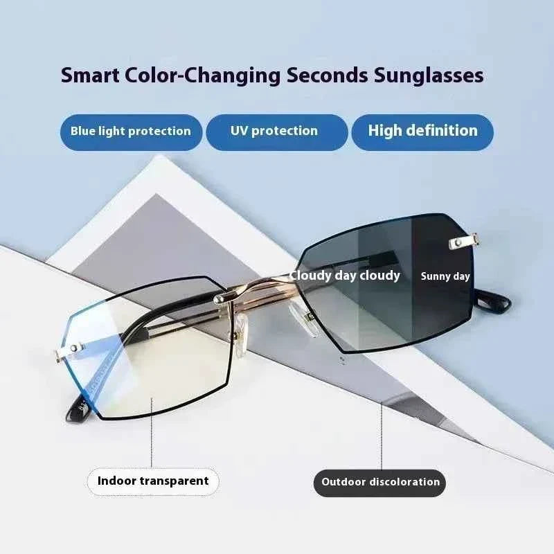 Photochromic Reading Glasses Multi Functional Sunglasses HD Anti Blue Light Anti Fatigue Reading Glasses Are Versatile - Maliame Store