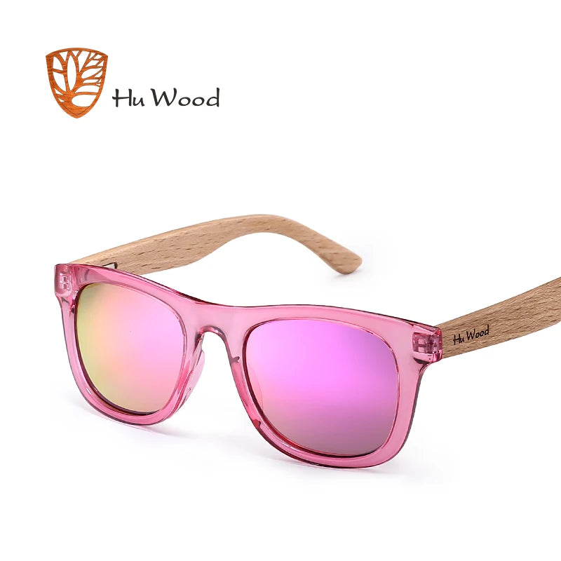 HU WOOD Brand Design Kids Children Sunglasses Multi-color Frame Wooden Sun Glasses For Child Boys Girls Sunglasses Baby GR1001 - Maliame Store