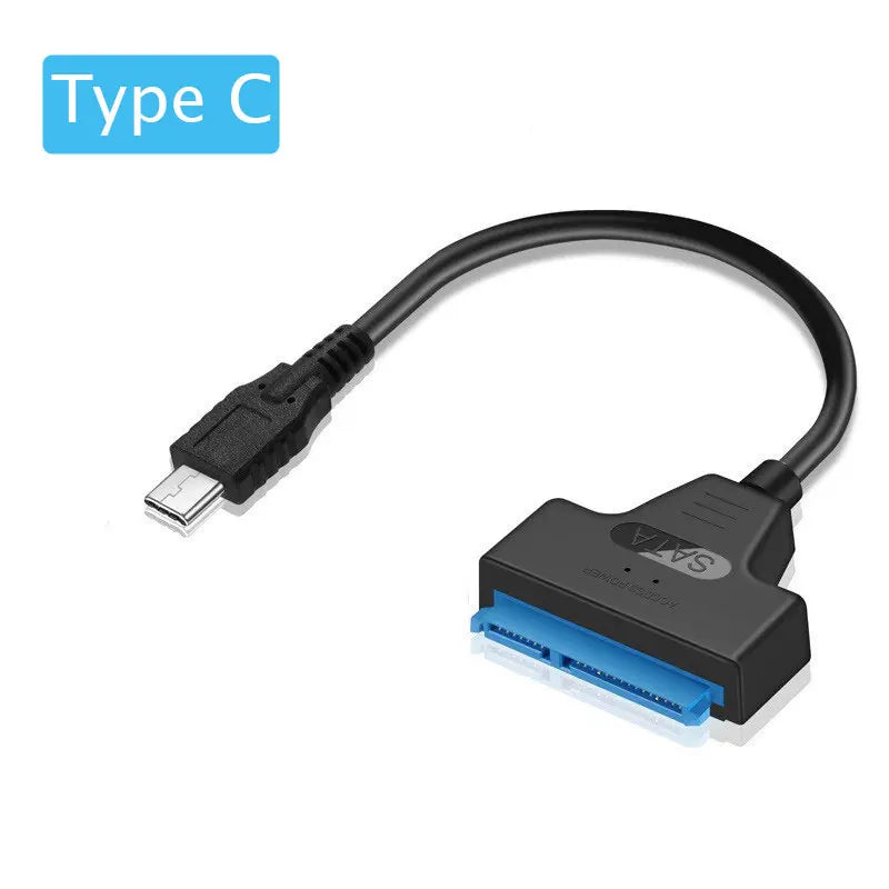 SATA to USB 3.0 / 2.0 Cable Up to 6 Gbps for 2.5 Inch External HDD SSD Hard Drive SATA 3 22 Pin Adapter USB 3.0 to Sata III Cord - Maliame Store